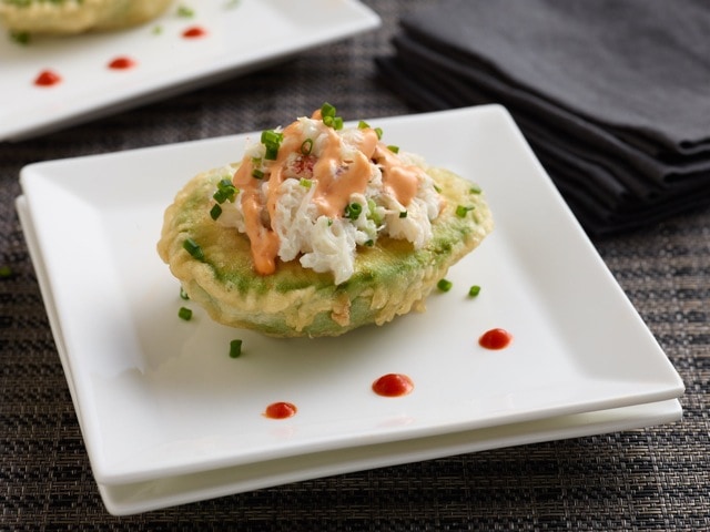 Avocado Tempura With Crab Salad Recipe California Avocados