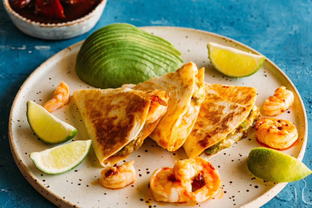 Shrimp Quesadilla With Avocado California Avocados