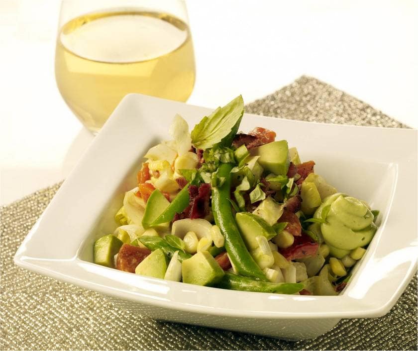 Chopped Summer Vegetable Salad with California Avocado Mousse - California Avocados