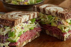 Corned Beef and Killarney Avocado Slaw Sandwich - California Avocados