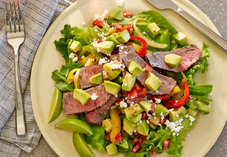 Grilled Fajita Salad With California Avocados And Serrano Vinaigrette California Avocados