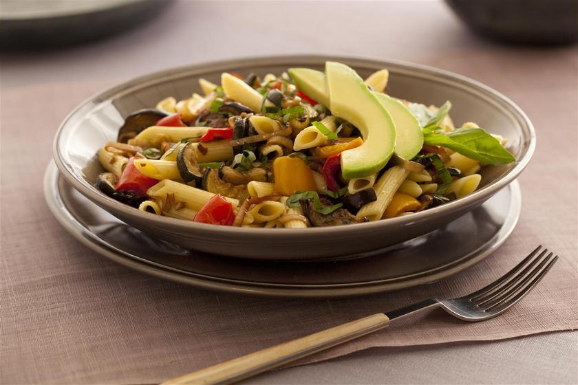 Pasta With Oven Roasted Vegetables and Avocado - California Avocados