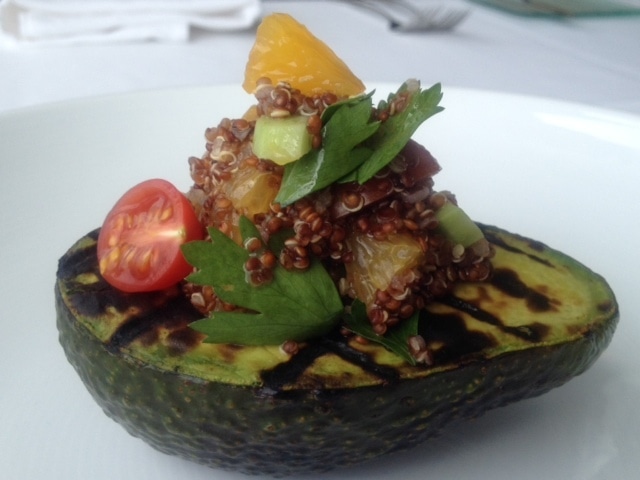 Quinoa, Tomato, Cucumber, Orange, Parsley and Mint in a California Avocado Half - California Avocado