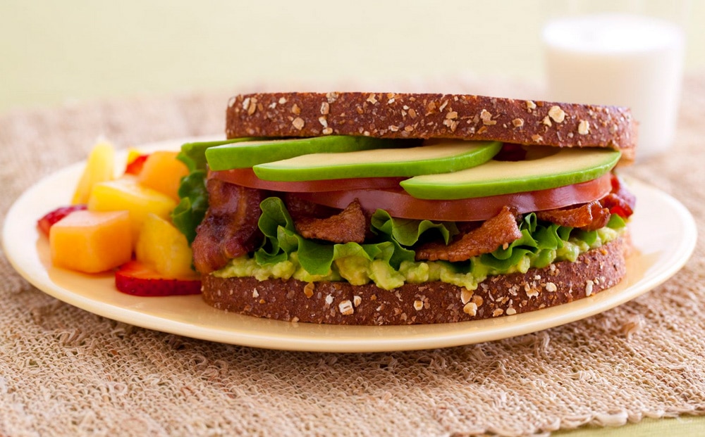 peel avocado in sandwich