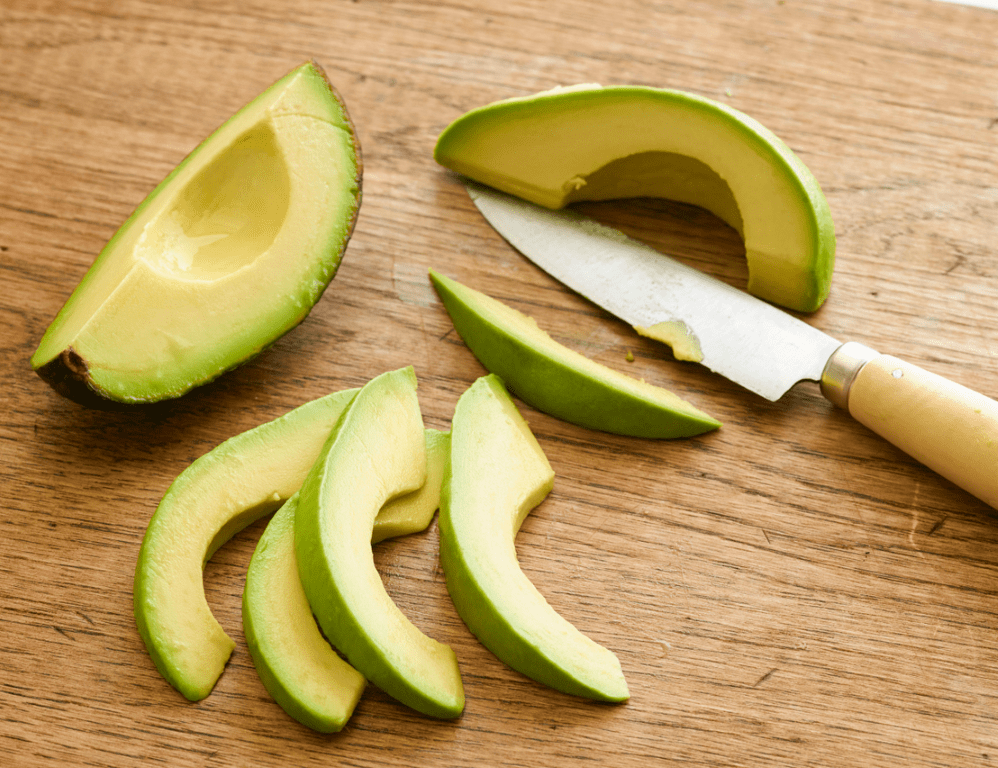 peel avocado and slice