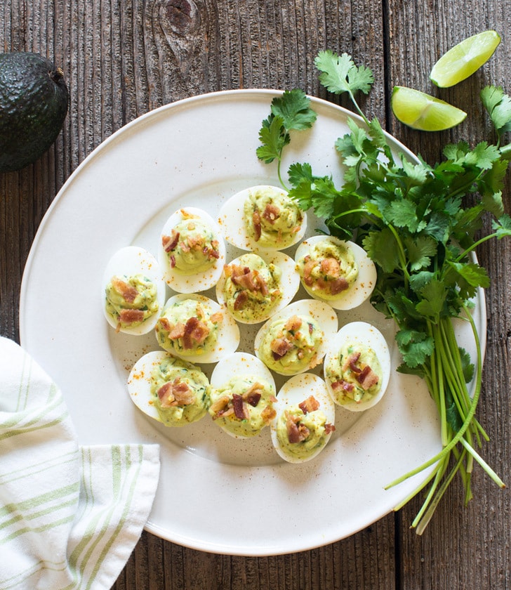 Bacon And Avocado Deviled Eggs California Avocados 4496