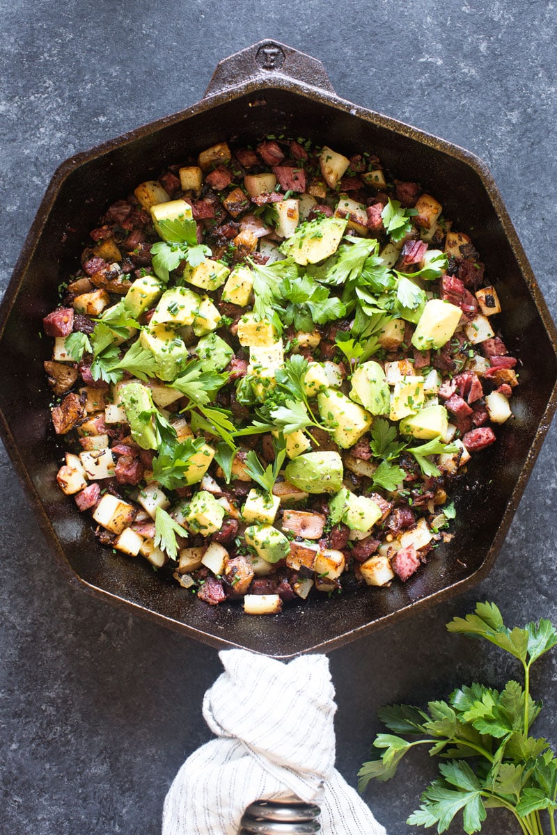 Corned Beef Hash with California Avocado and Herbs - California Avocados