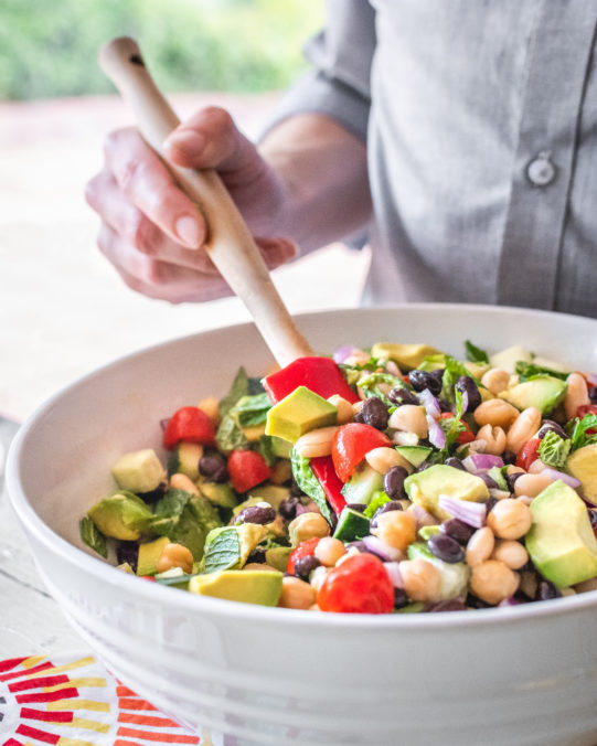 Tangy California Avocado Three-Bean Salad