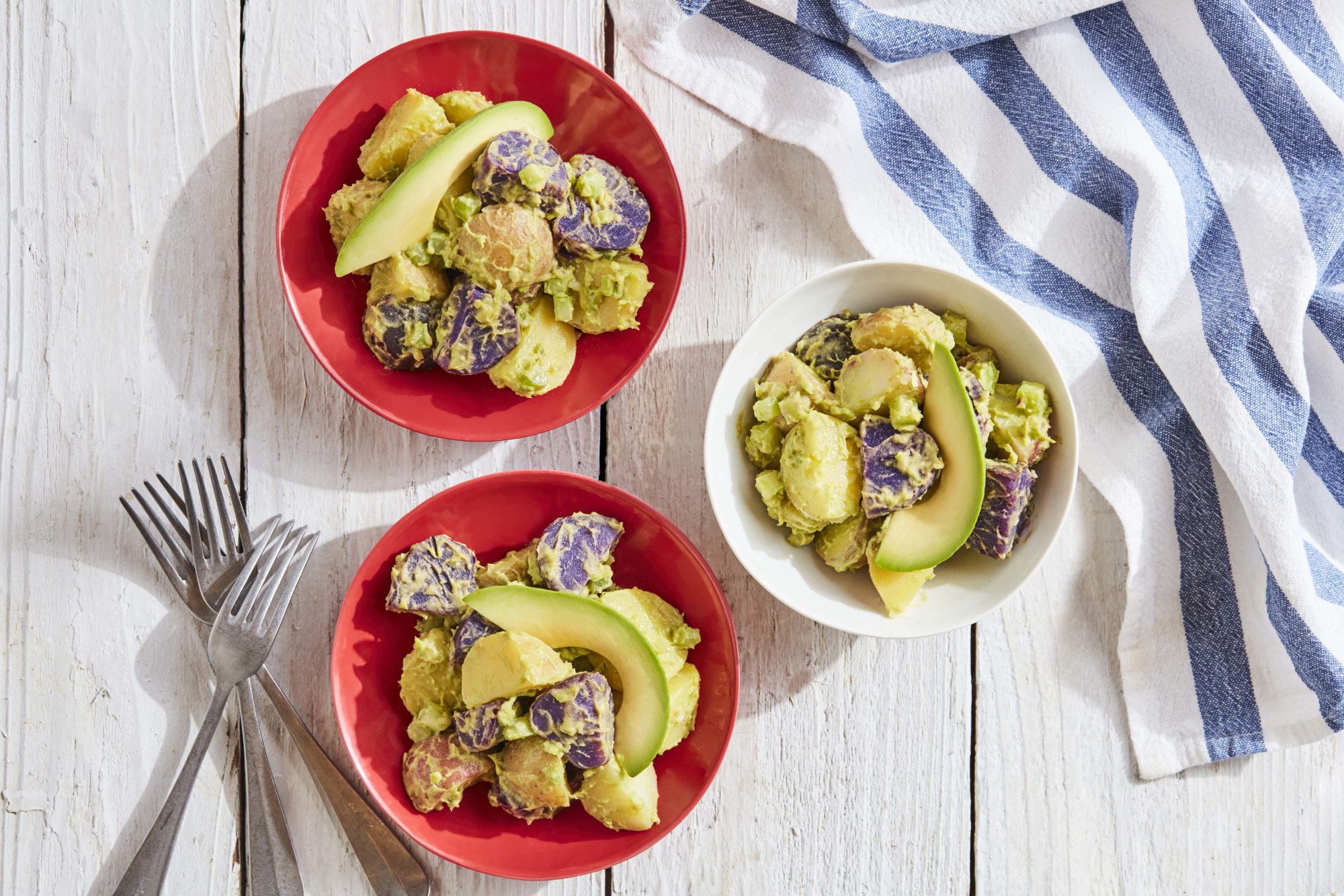 Patriotic Potato Salad with California Avocados