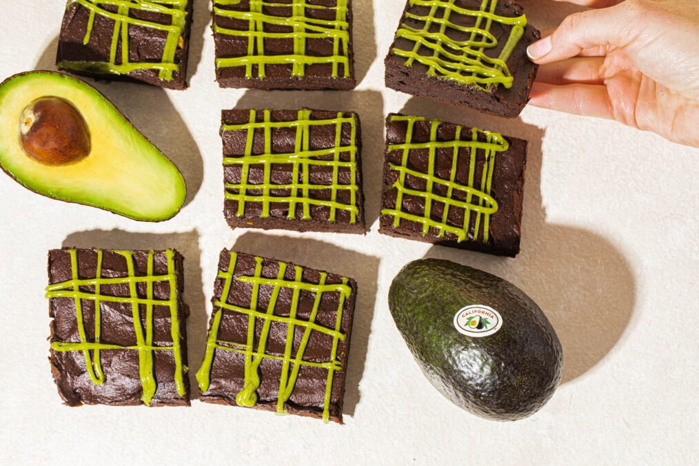 California Avocado Brownies with California Avocado Matcha Glaze