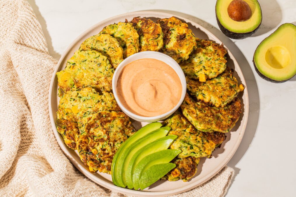 California Avocado Corn Fritters with Chipotle Aioli Sauce