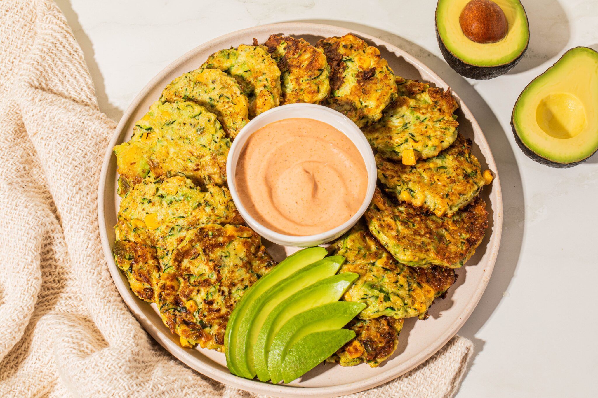 California Avocado Corn Fritters with Chipotle Aioli Sauce California