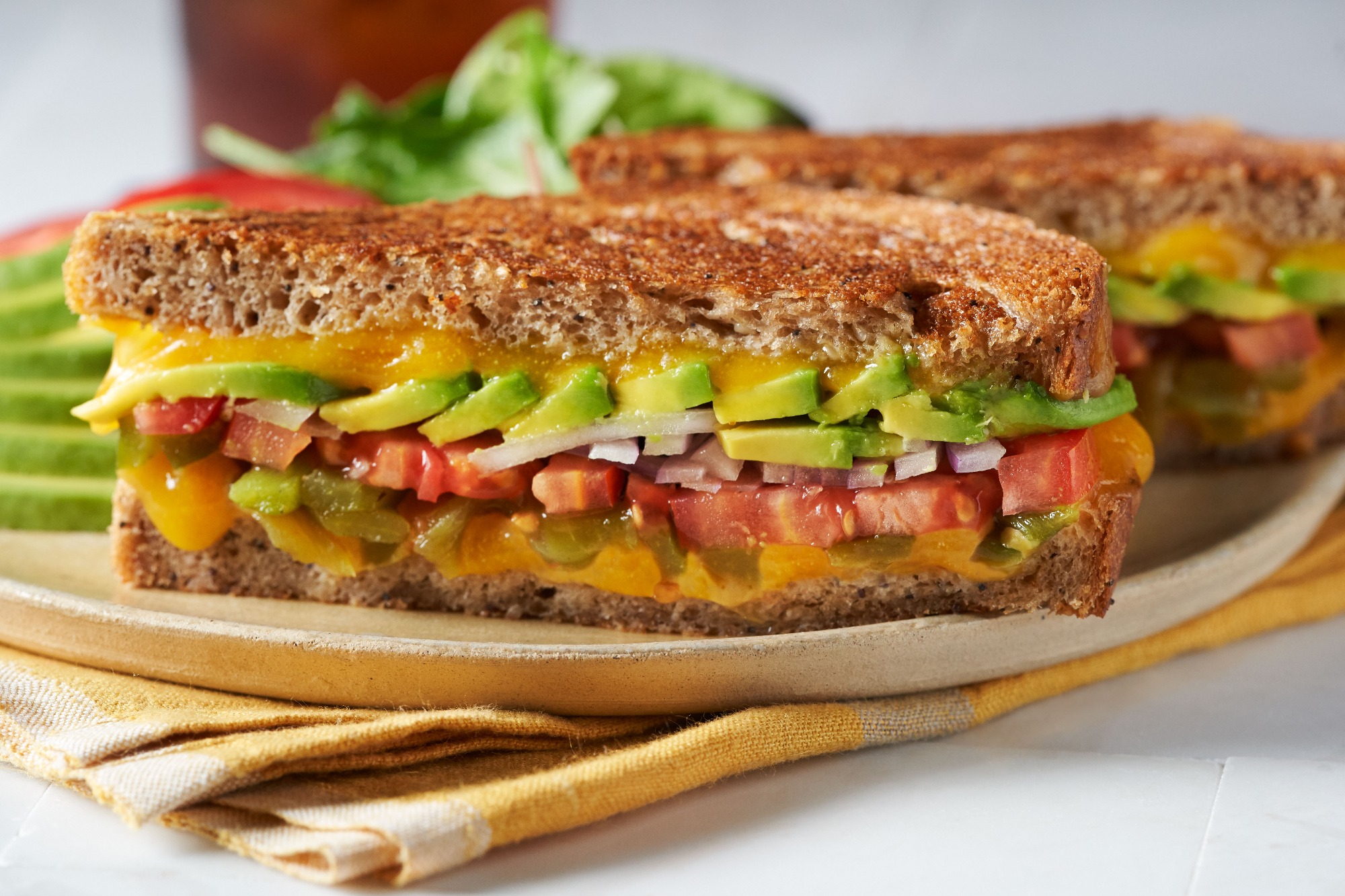 California Avocado and Hatch Chile Grilled Cheese - California Avocados