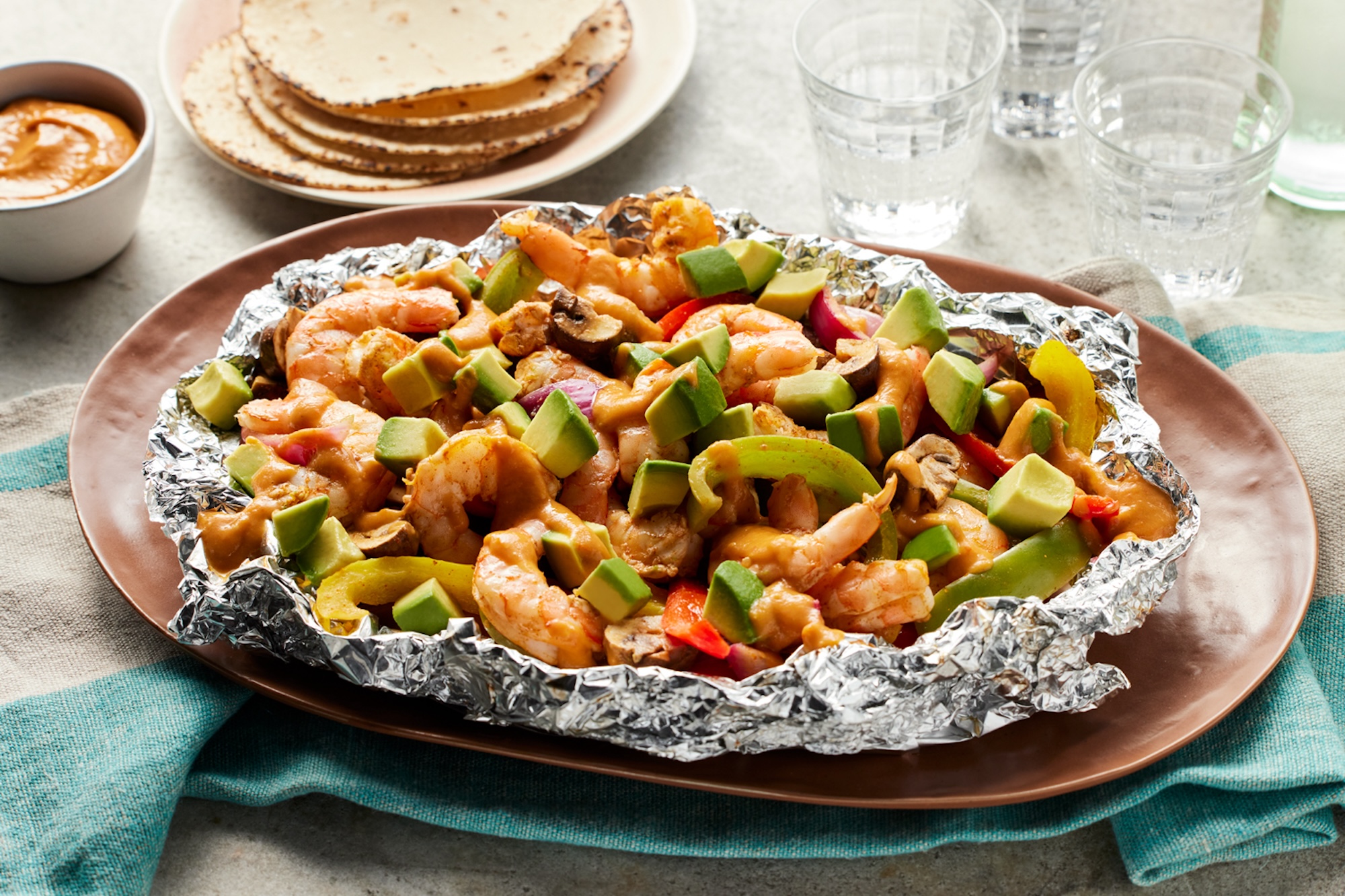 California Avocado Fajita Grilled Foil Packs - California Avocados