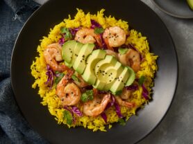 A photo of California Avocado Miso Shrimp Rice Bowls