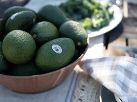 Bowl of California Avocados on a table