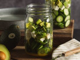 A photo of California Avocado Cucumber Salad with Feta
