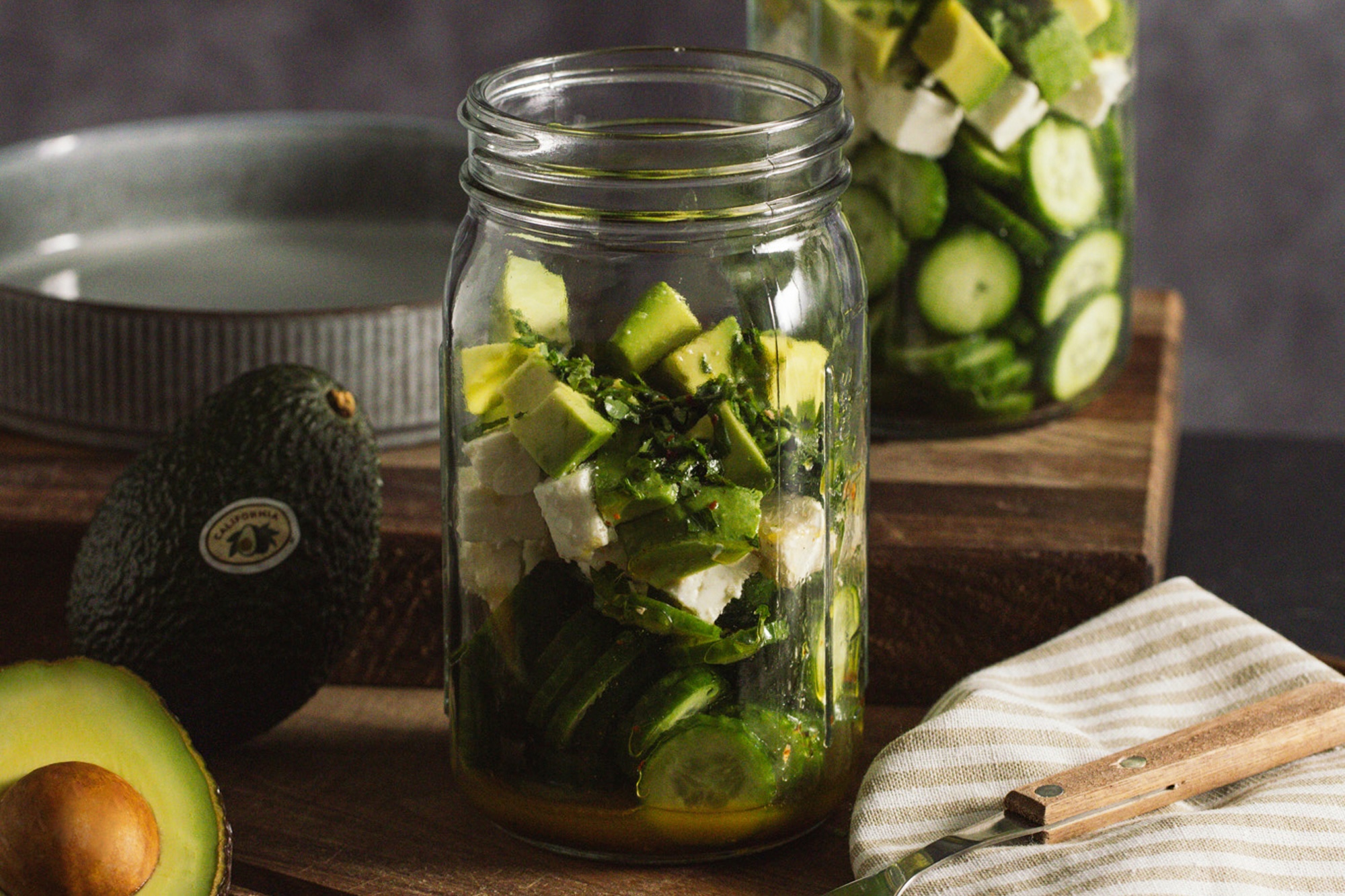 A photo of California Avocado Cucumber Salad with Feta