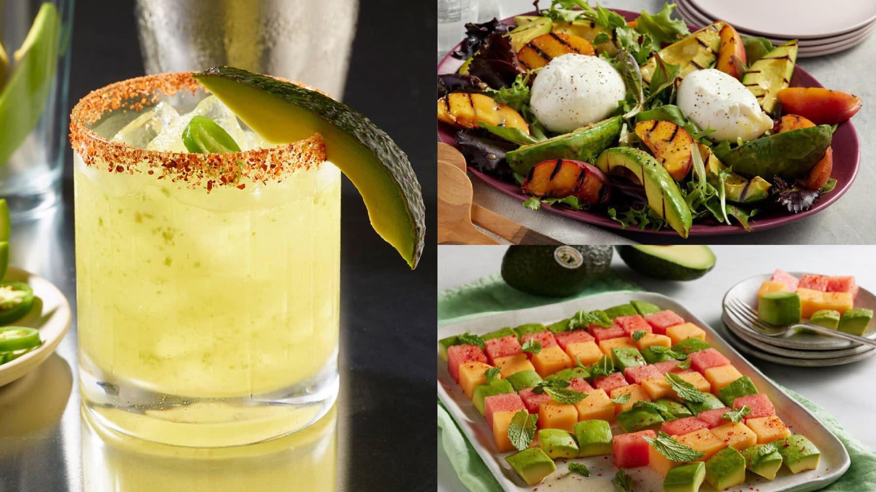 Collage of recipe images made with California Avocado