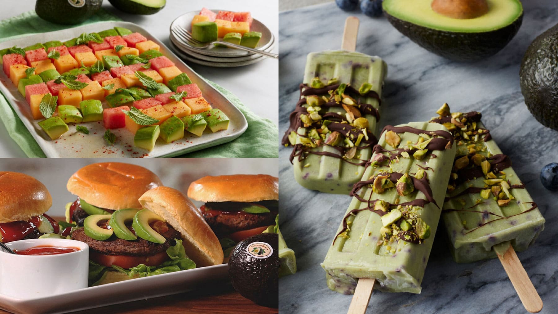 Collage of California Avocado recipe images