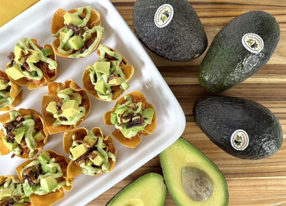 A photo of California Avocado Tuna Wonton Cups